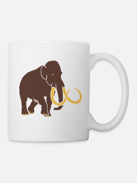mammut mammoth steinzeit jäger höhle elefant - Tasse - Weiß
