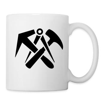 Dachdecker Zunftzeichen - Tasse - Weiß - Rechts