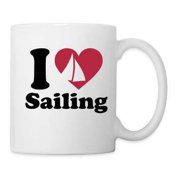 I love Sailing * Sailboat Yacht Sails sail boat - Mug - white - Right