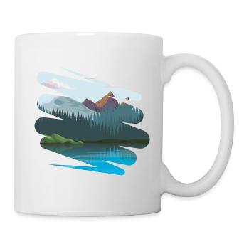 Landscape with even more mountains - Mug - white - Right