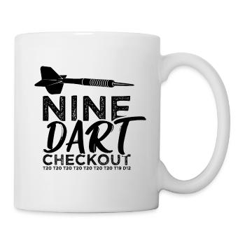 Nine Dart Checkout Darts Darts Dartboard - Mug - white - Right