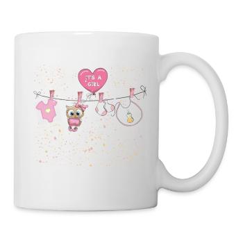 its a girl, cute owl - Tasse - Weiß - Rechts