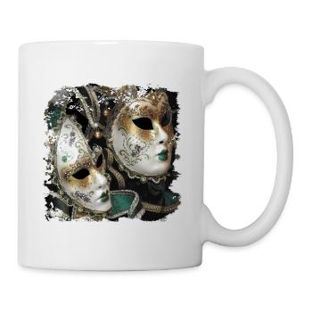 Masques pour le carnaval à Venise - Mug blanc - blanc - Droite