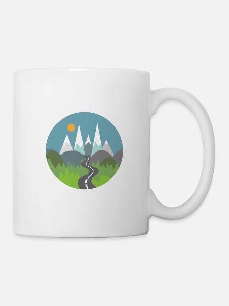 Berge - Tasse - Weiß