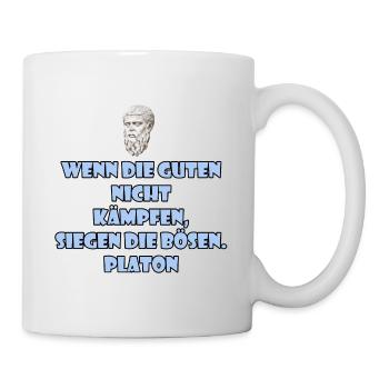Philosophisches zum Thema Sieg und Kampf - Tasse - Weiß - Rechts