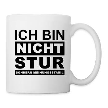 I am not stubborn, but opinion stable - Mug - white - Right