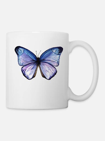 Schmetterling - Tasse - Weiß