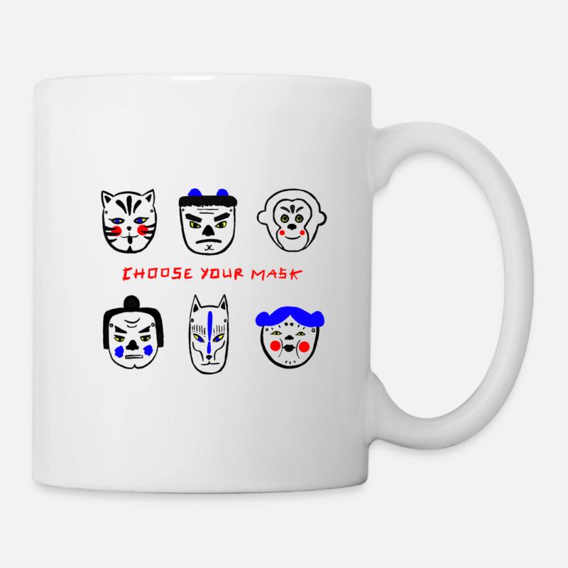 Choisissez votre masque - Mug blanc - blanc