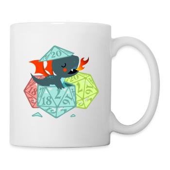Pen and paper dragon eggs - Mug - white - Right