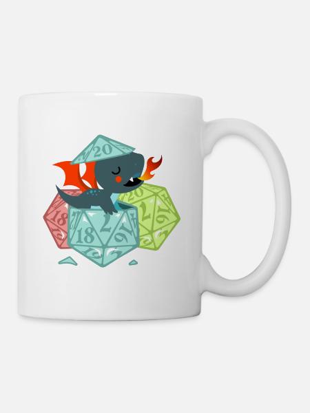 Pen and paper dragon eggs - Tasse - Weiß