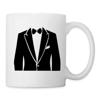 costume noeud papillon - Mug blanc - blanc - Droite