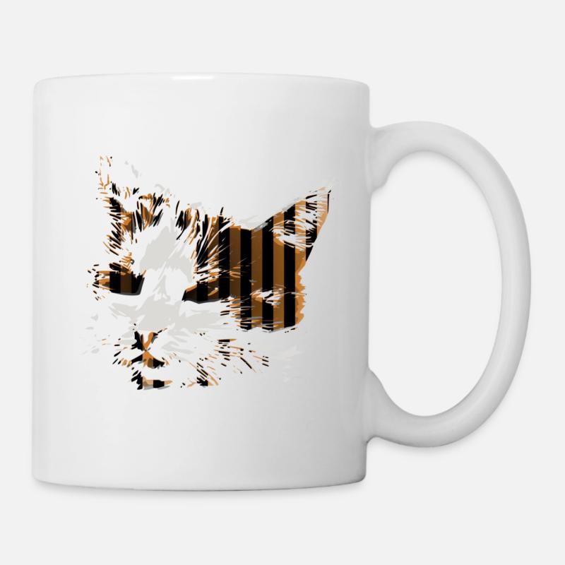 Chat brun - Mug blanc - blanc