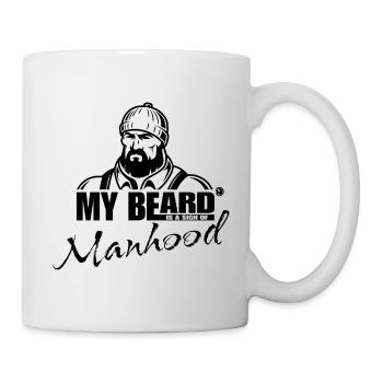My beard is a sign of manhood - Mug blanc - blanc - Droite