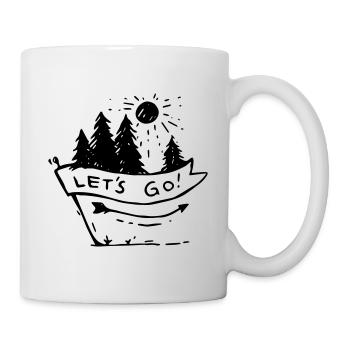 Berge Wandern Natur Outdoor Hiking - Tasse - Weiß - Rechts