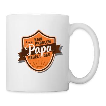 Papa Regelt Das - Das Papa Design für Väter - Tasse - Weiß - Rechts