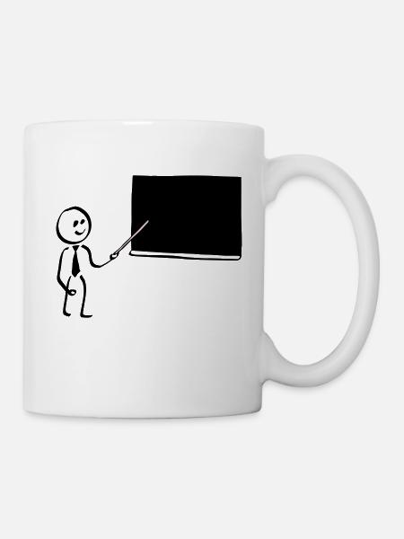 strichmann tafel - Tasse - Weiß