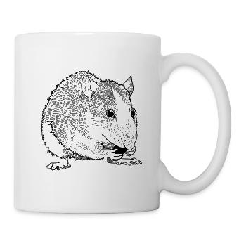 Ratte - Tasse - Weiß - Rechts