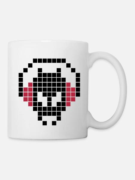 8 Bit Invader, Stereo Invader, Pixel Invader - Mug blanc - blanc