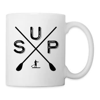 Stand Up Paddling SUP Paddel Hobby Geschenkidee - Tasse - Weiß - Rechts