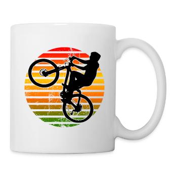 Wheelie Cyclisme Cadeau - Mug blanc - blanc - Droite