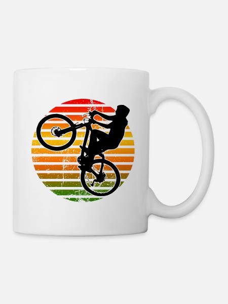 Wheelie Bike Cycling Gift - Mug - white