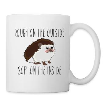 Rugueux à l'extérieur. Doux à l'intérieur - Mug blanc - blanc - Droite