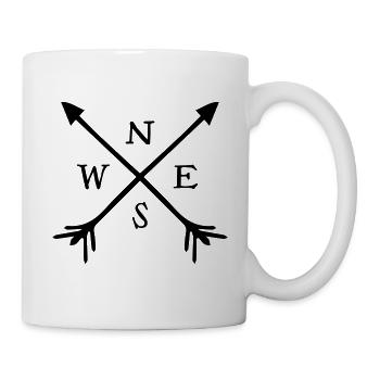 Kompass - Tasse - Weiß - Rechts