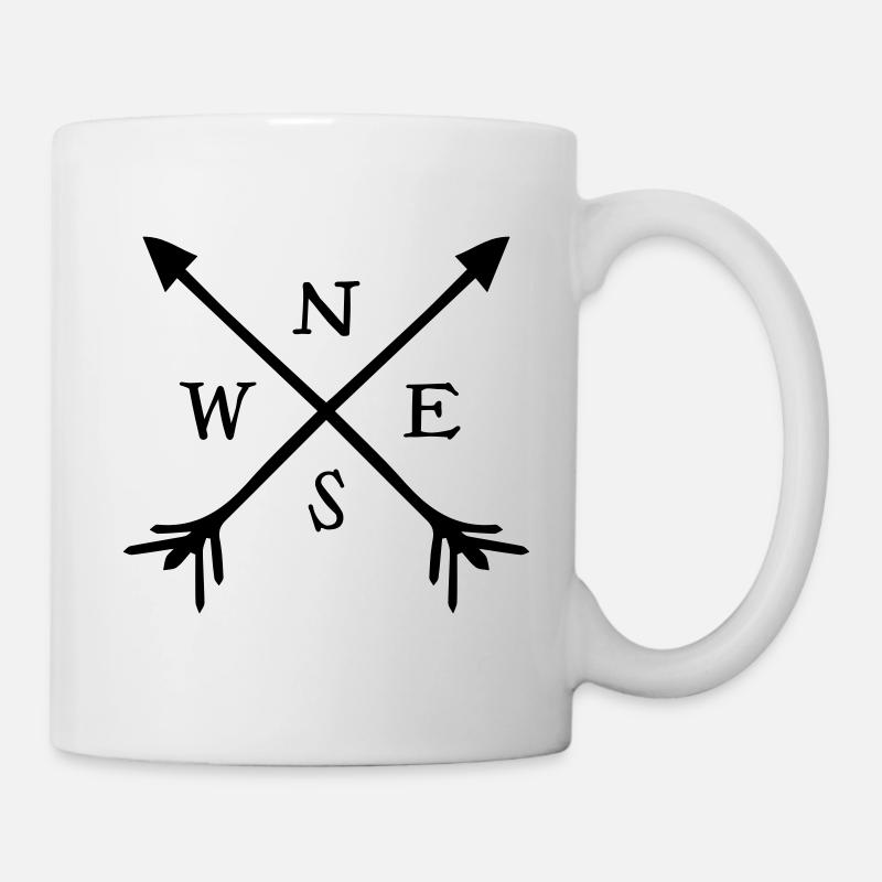 Kompass - Tasse - Weiß