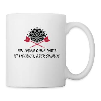 Ein Leben ohne Darts - Tasse - Weiß - Rechts