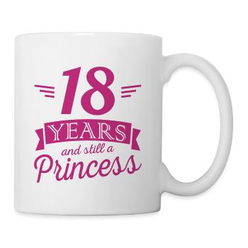 18 years and still a princess - Mug blanc - blanc - Droite