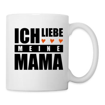 ich liebe meine mama herz - Tasse - Weiß - Rechts