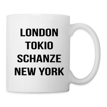 Personalisierbar Hamburg Schanze - Tasse - Weiß - Rechts