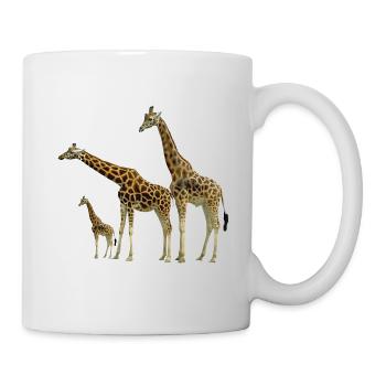 Animaux sauvages de la famille des girafes d'Afrique - Mug blanc - blanc - Droite