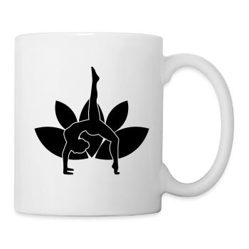 Cadeau d'harmonie d'énergie yoga asana fleur de lotus - Mug blanc - blanc - Droite