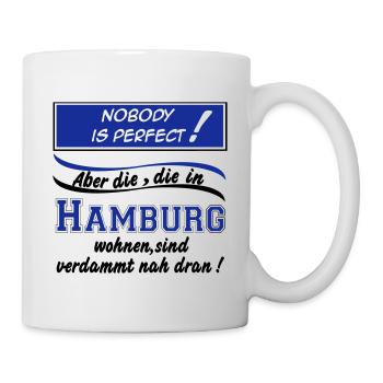 Hamburg , Tradition , Fußball Fan , Nobody (25) - Tasse - Weiß - Rechts