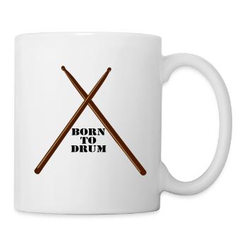 Trommel , Trommler , Schlagzeug (25) - Tasse - Weiß - Rechts
