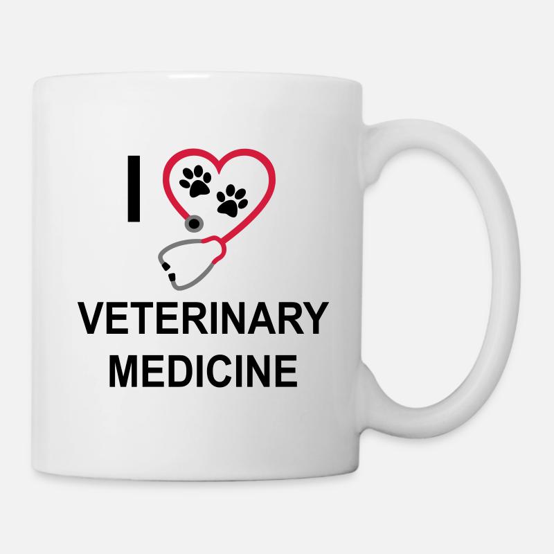 J'adore la médecine vétérinaire - Mug blanc - blanc
