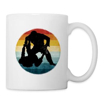 Jiu-Jitsu brésilien rétro - Mug blanc - blanc - Droite