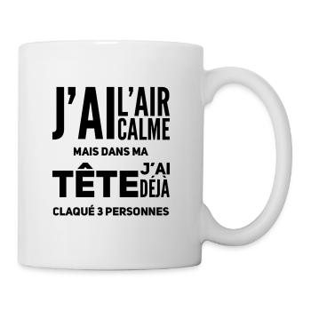 Énerver travail stress cadeau drôle humour - Mug blanc - blanc - Droite