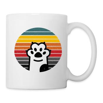 PATTE DE CHAT RÉTRO VINTAGE - Mug blanc - blanc - Droite