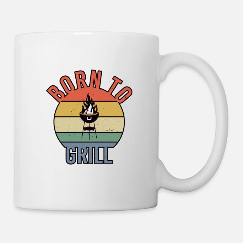 Born to Grill Retro - Mug - white