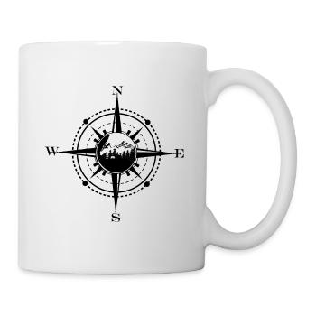 Mountaineer hiking mountains retro climbing alps - Mug - white - Right
