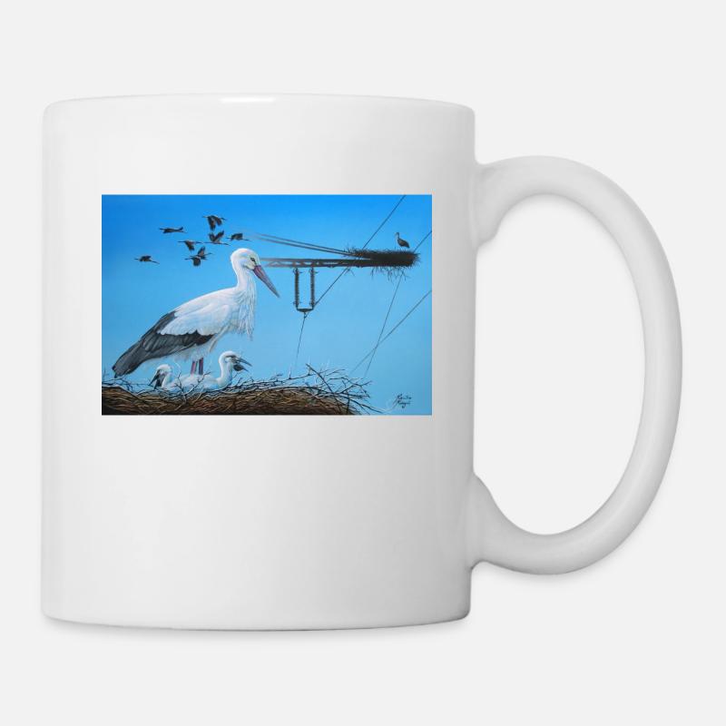 cigogne - Mug blanc - blanc