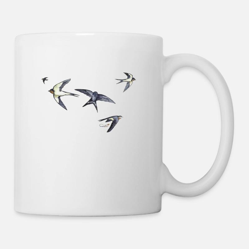 Rauchschwalben - Tasse - Weiß
