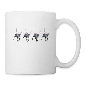 Conception élégante de silhouette de renne - Mug blanc - blanc - Droite