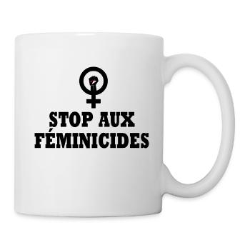 stop aux féminicides - Mug blanc - blanc - Droite