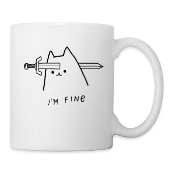 Cat im Fine - Sword - Mug - white - Right