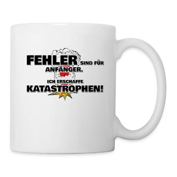 Mistakes are for beginners create disasters - Mug - white - Right