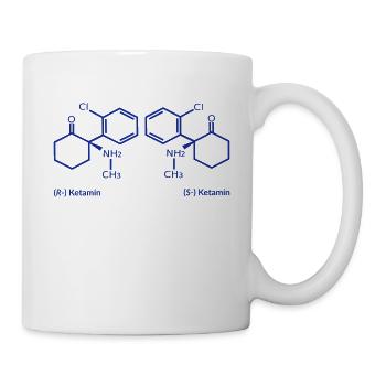 Ketamin Razemat blau - Tasse - Weiß - Rechts