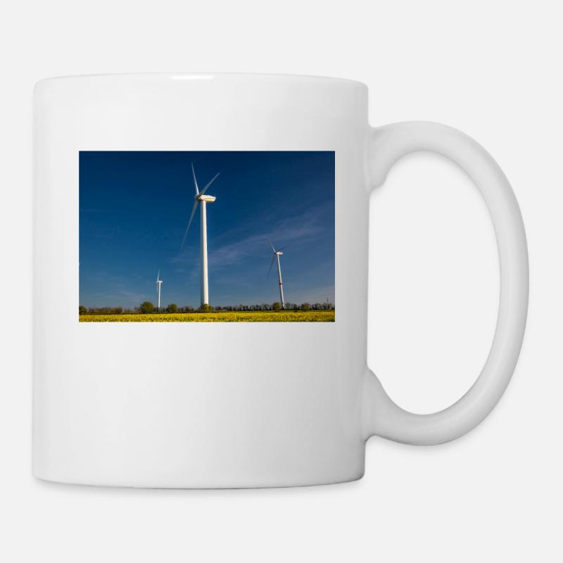 Windmühle. Wind turbine - Tasse - Weiß
